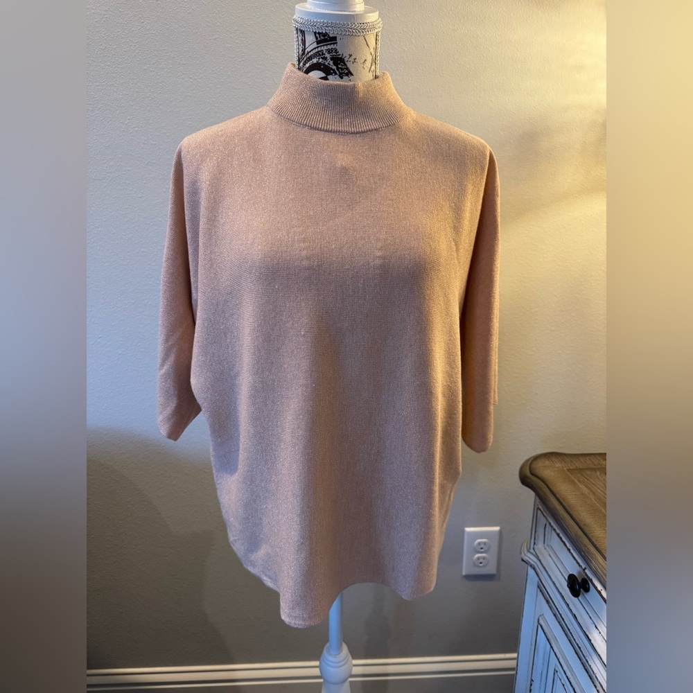 Chico's Blush Rosegold Pink Sweater